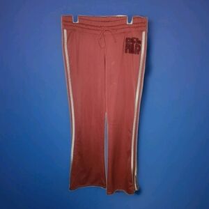 Hollister Y2K Pink Flared Athletic Track Pants, Sweatpants, Lounge Wear Large